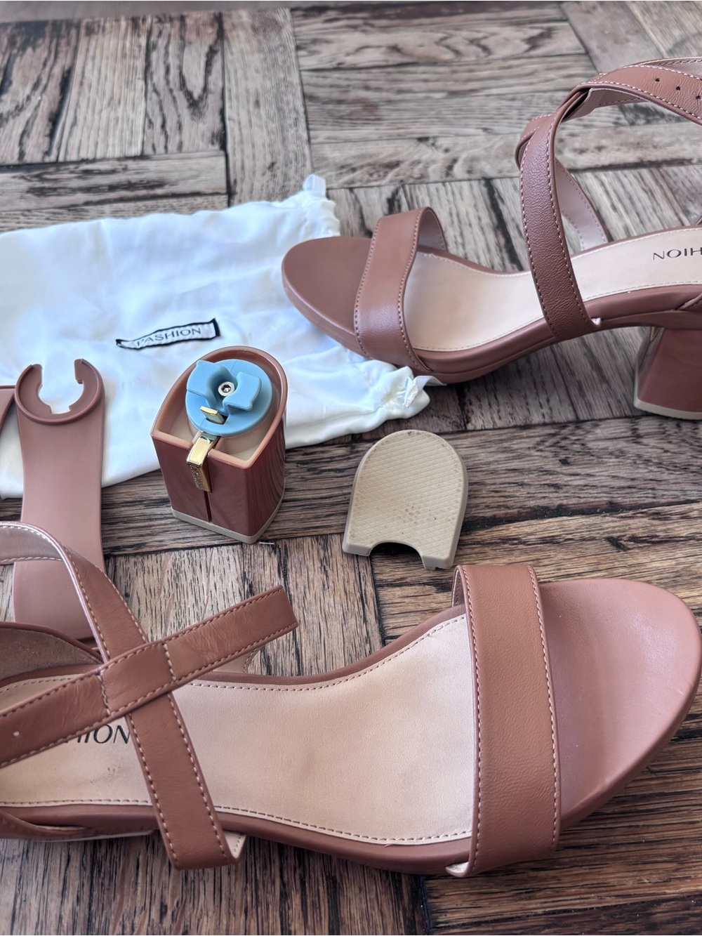 Women's Strappy Block Heel Sandals - Mauve Brown Pashion Footwear 3 styles